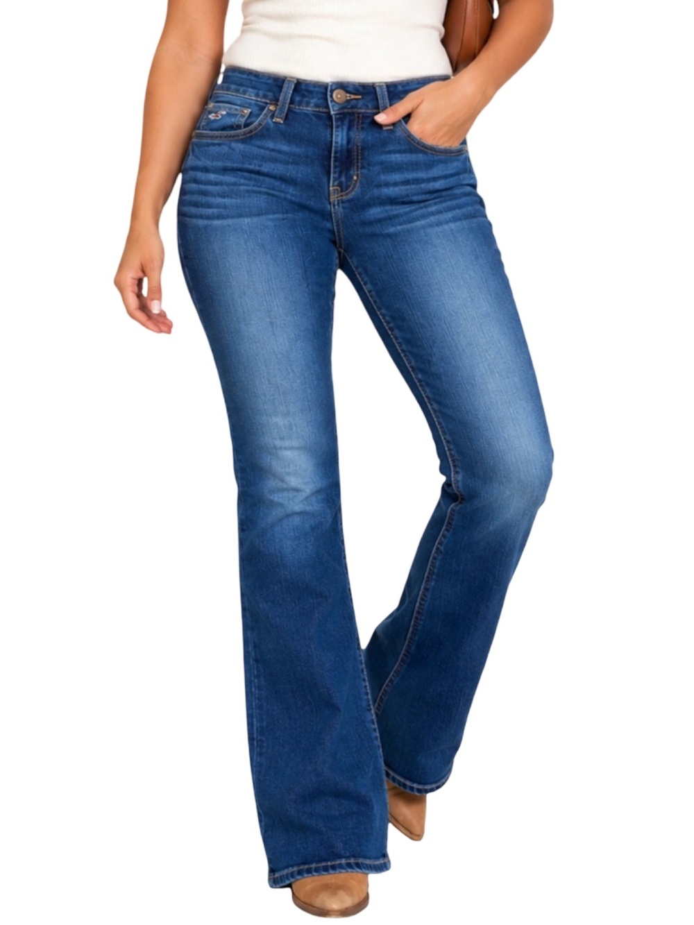 Hollister California Bootcut Flare Jeans Women’s 9R W29 L33 Medium Wash